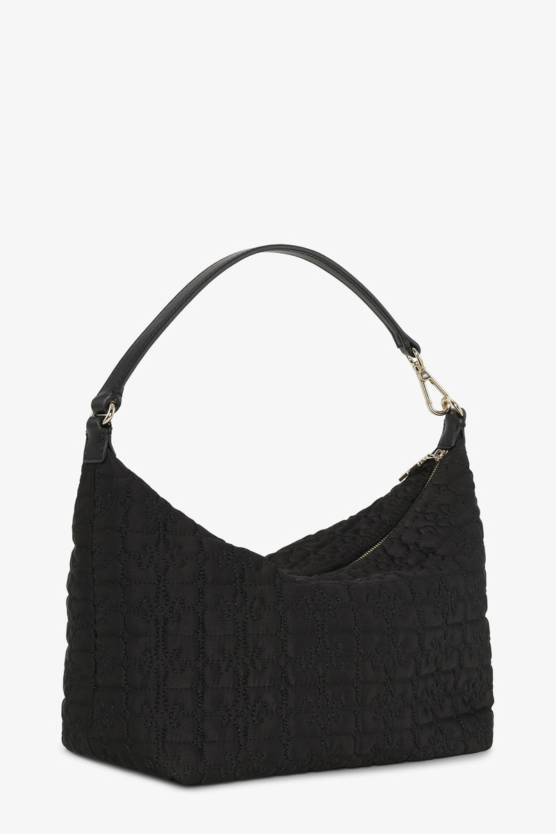 BLACK MEDIUM BUTTERFLY POUCH SATIN BAG 2