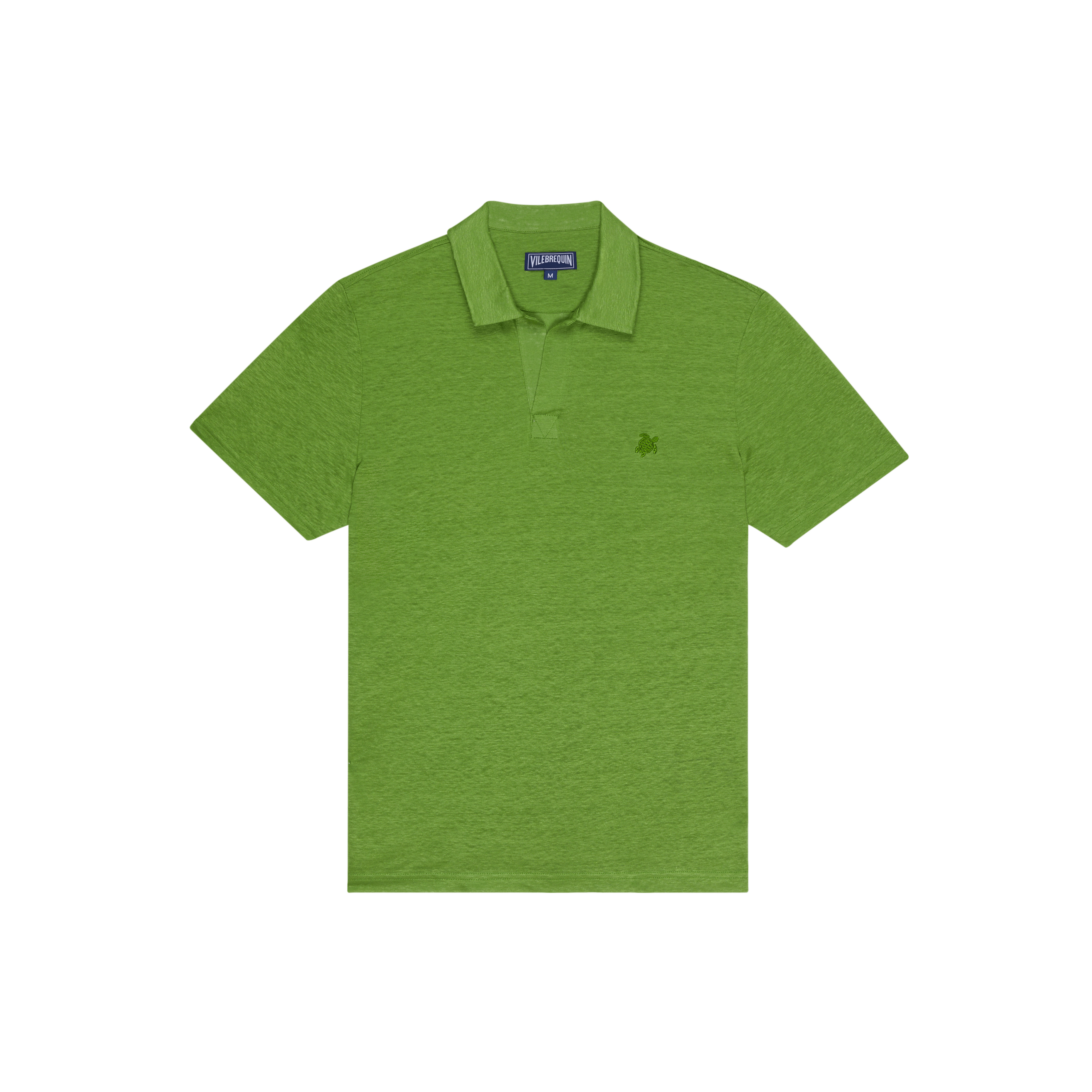 Men Linen Jersey Polo Solid - 1