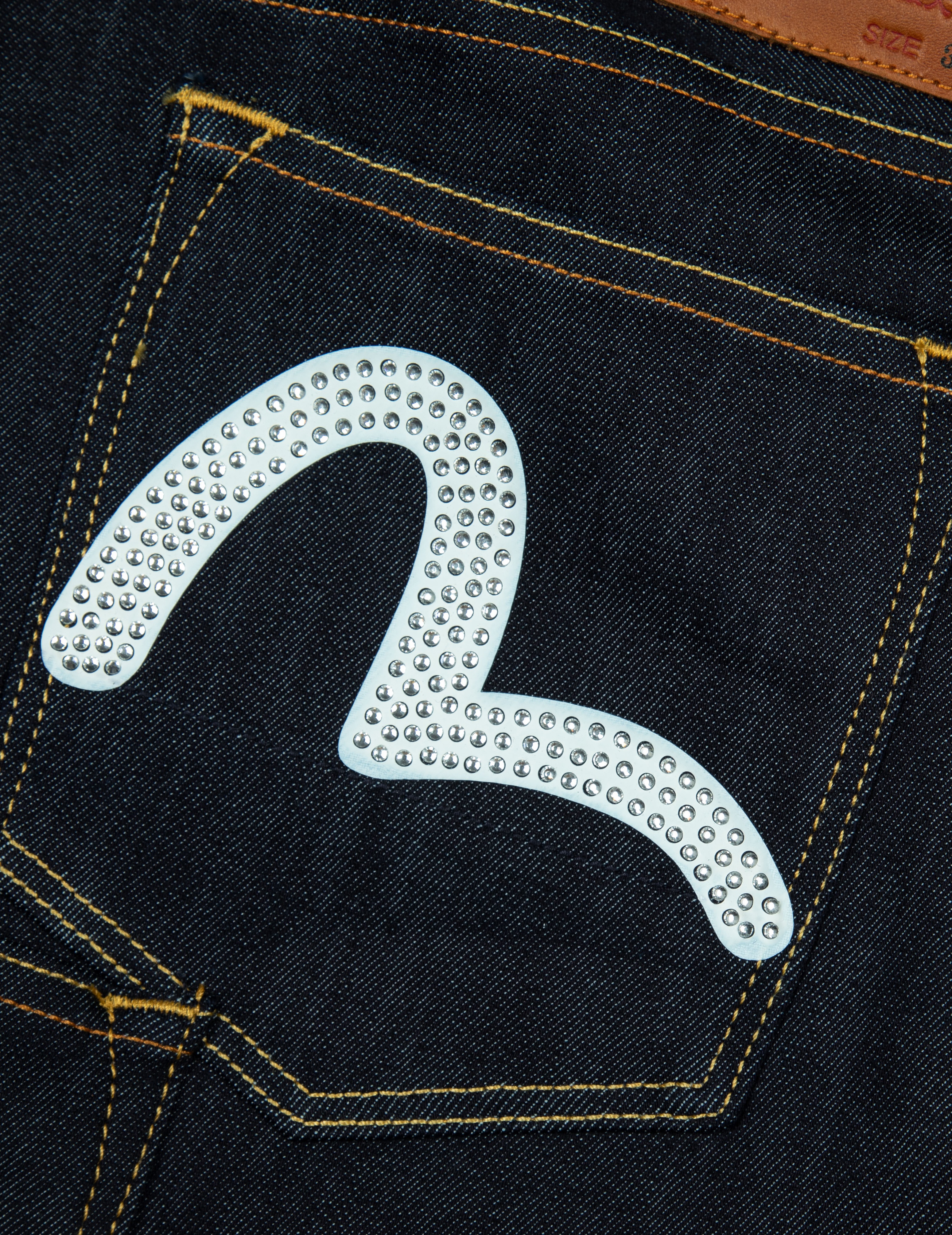 MULTI POCKET WITH RHINESTONE LOOSE FIT DENIM JOGGERS - 3