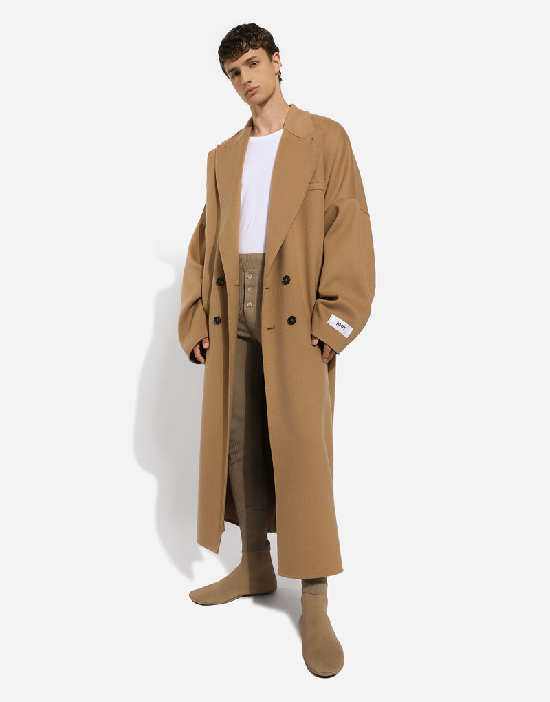 Double-breasted double cashmere coat 5