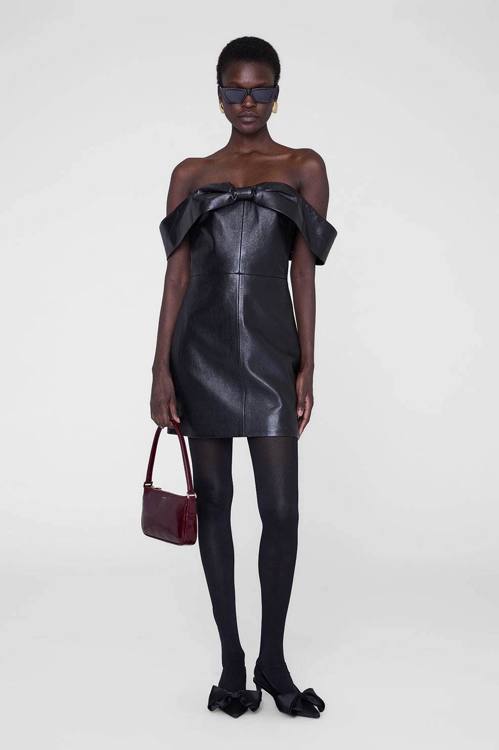 Mini Elly Bag - Oxblood Crinkled Patent - 2