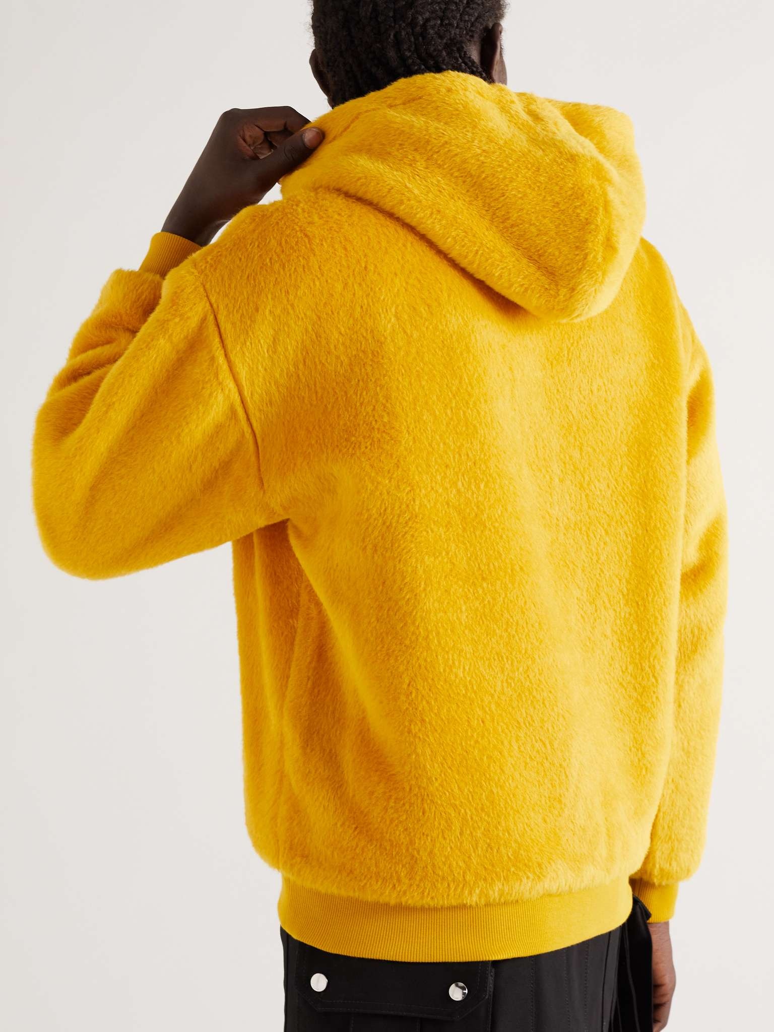 Glittered Logo-Appliquéd Alpaca and Wool-Blend Hoodie - 4