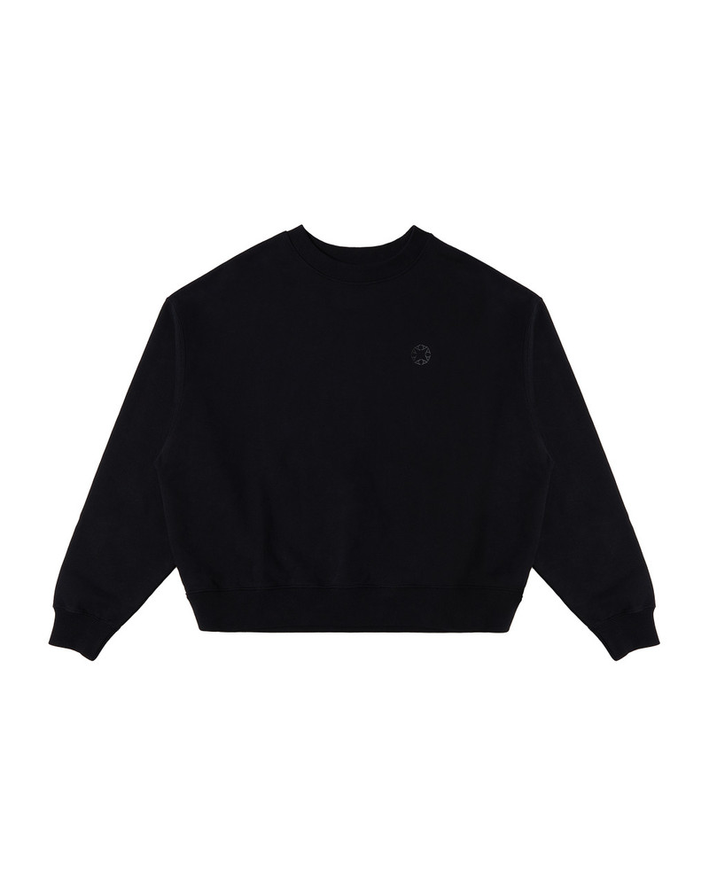 BLACK BOXY CREWNECK SWEATSHIRT 1