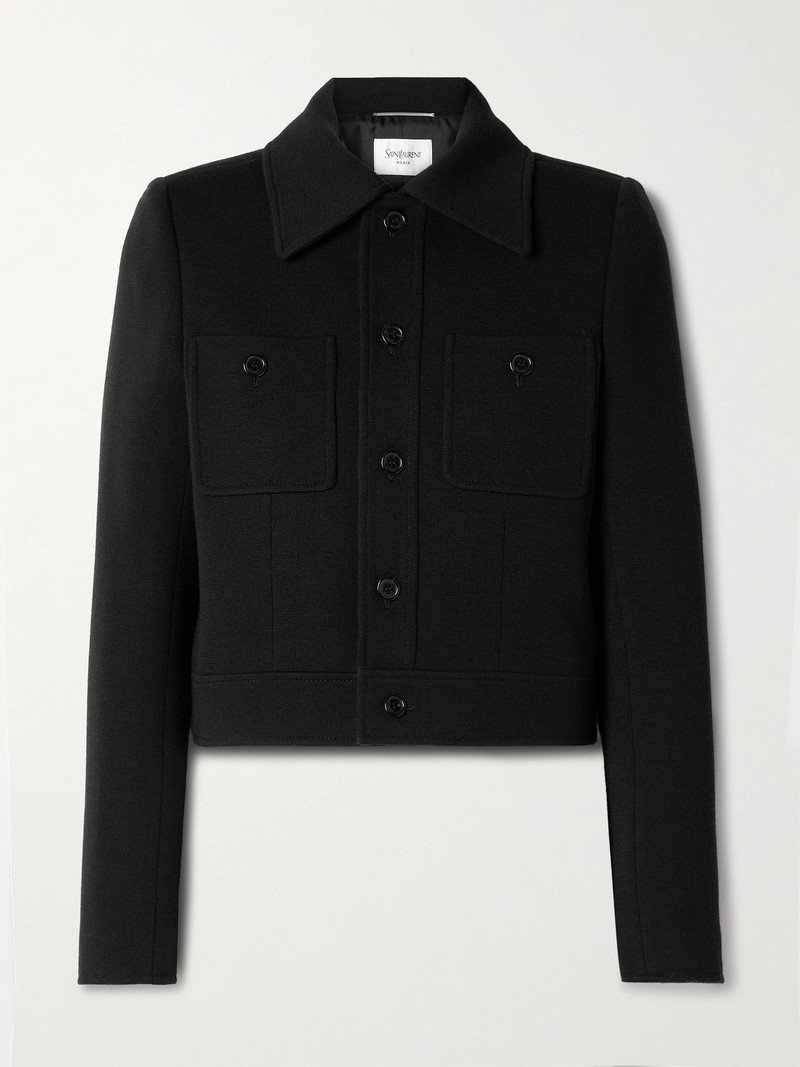 Cropped Wool-blend Jacket 1
