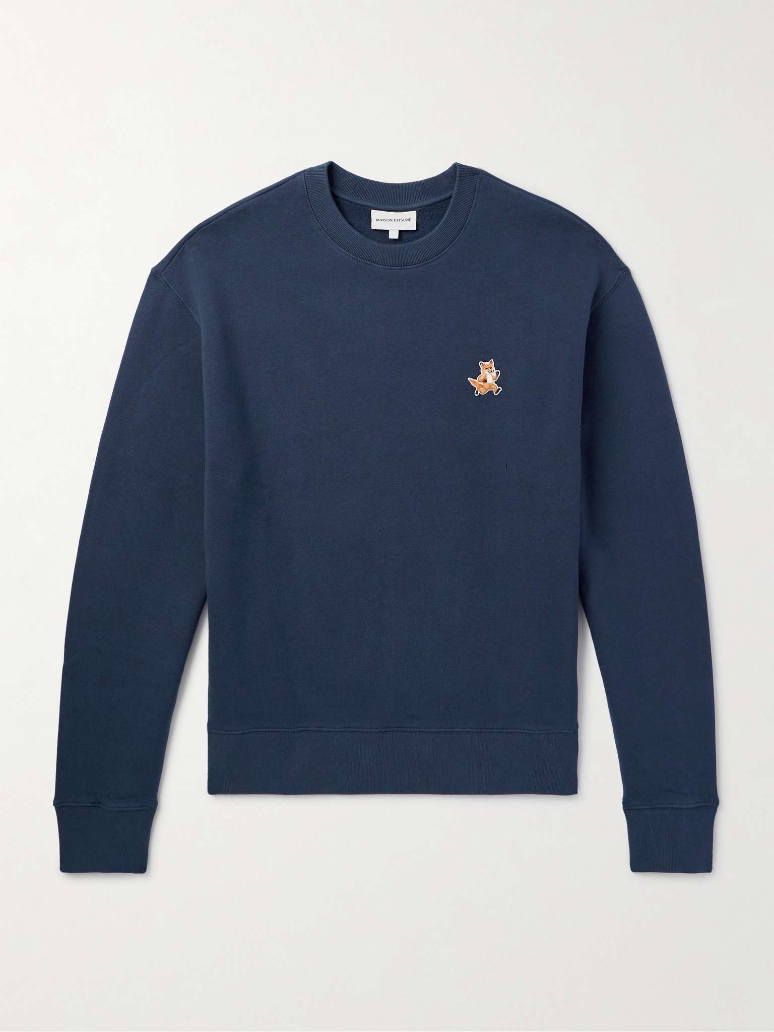 Speedy Fox Logo-Appliquéd Cotton-Jersey Sweatshirt - 1