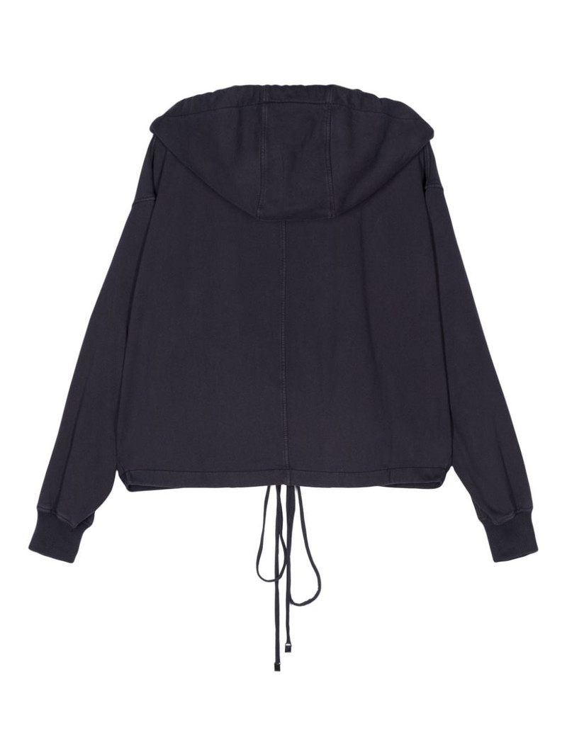 THE ATTICO ruched-detail hoodie outlook