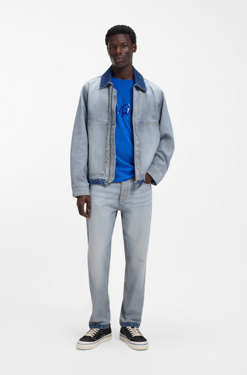 HUGO REGULAR-FIT JEANS IN INSIDE-OUT DENIM outlook