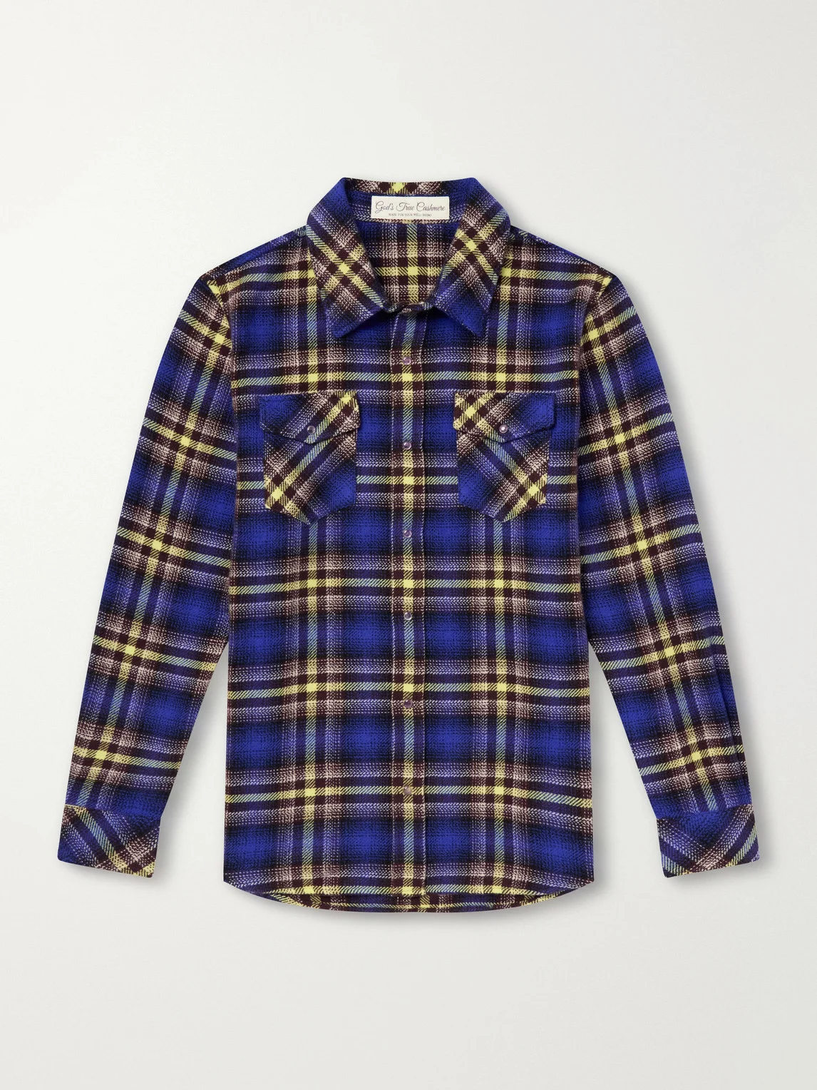 Checked Cashmere Shirt - 1