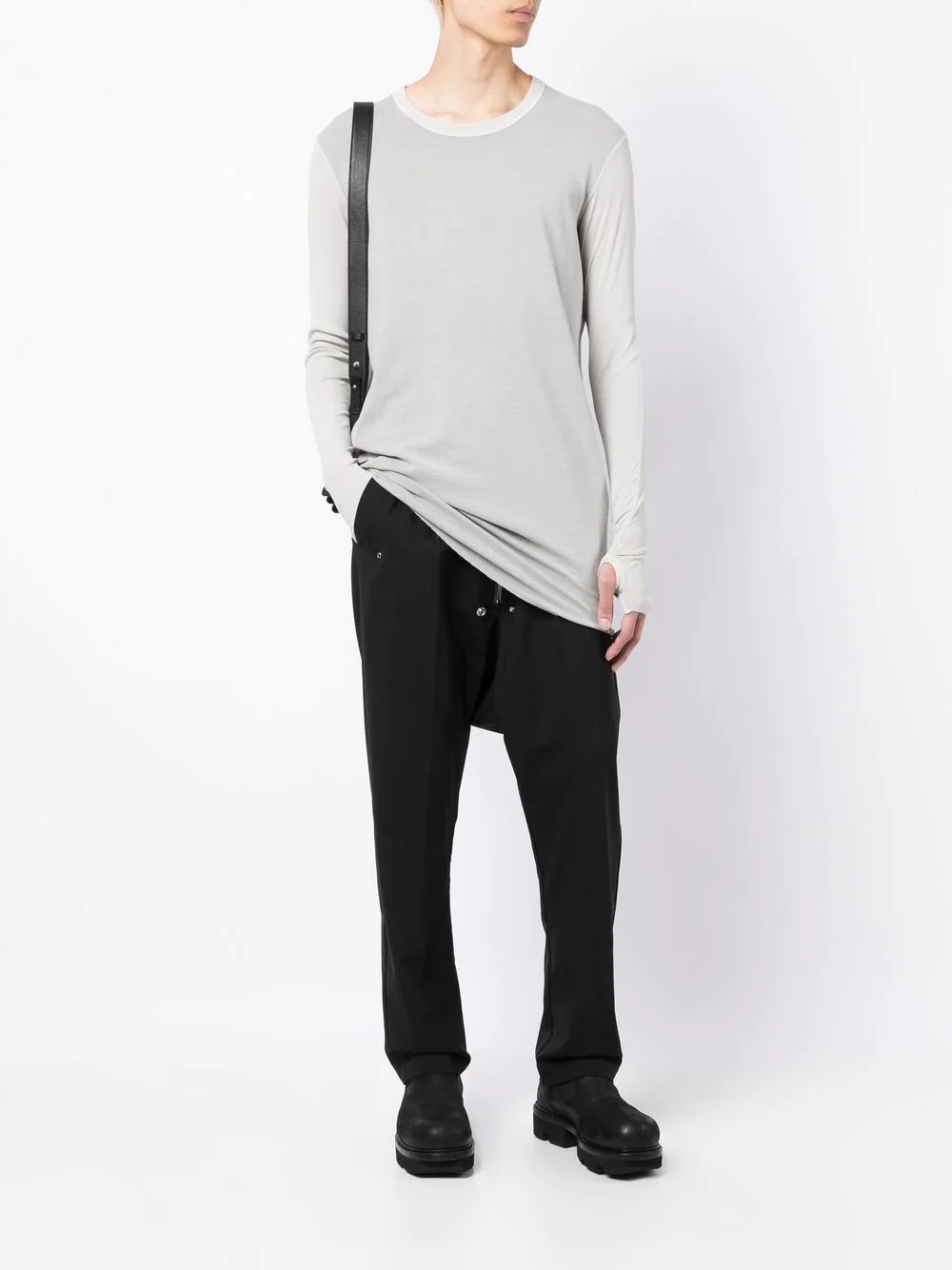 ribbed cotton long-sleeve T-shirt - 2