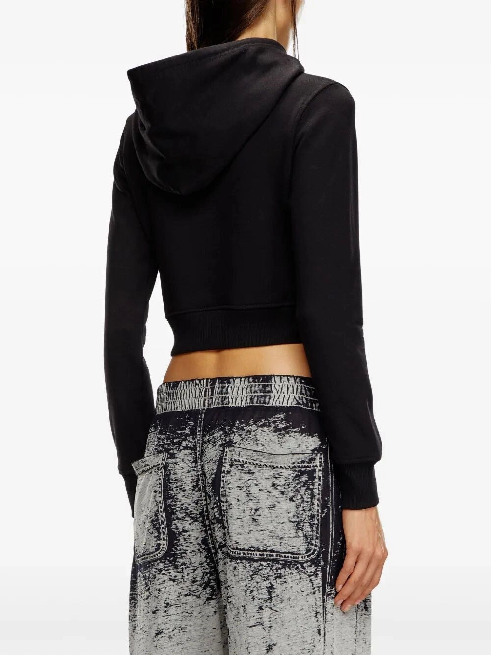 Diesel Women `F-Slimmy-Hood-Od` Hoodie With Cut-Out `Oval D` Logo - 4