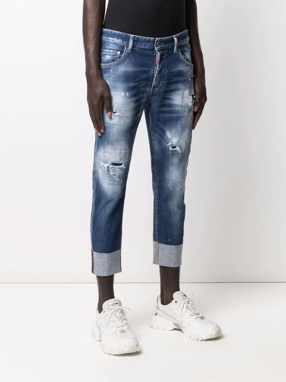 mid-rise cropped jeans - 3