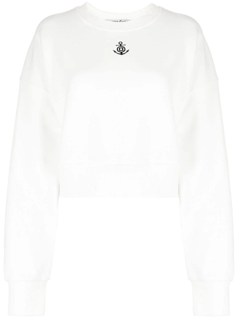 logo-print cotton sweatshirt - 1