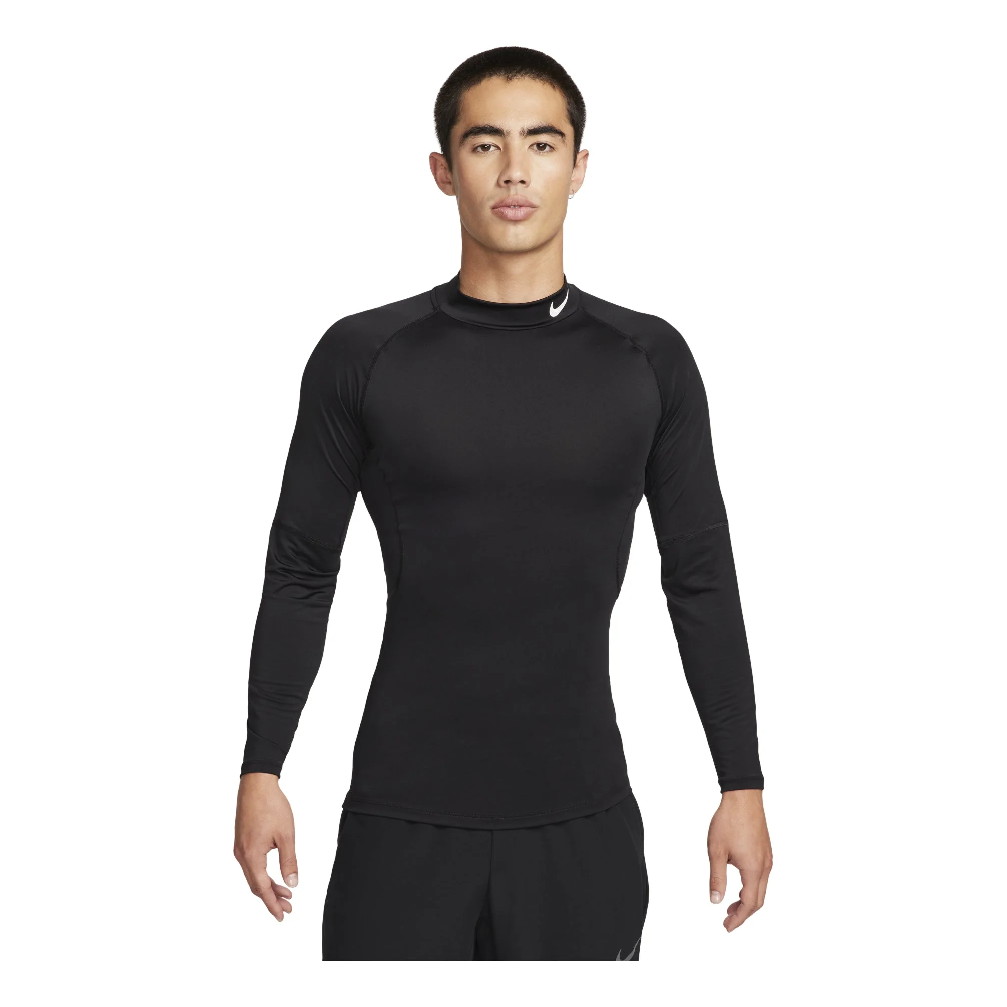 Nike Pro Dri-FIT Fitness Mock-Neck Long T-Shirt 'Black' FB7909-010 - 1