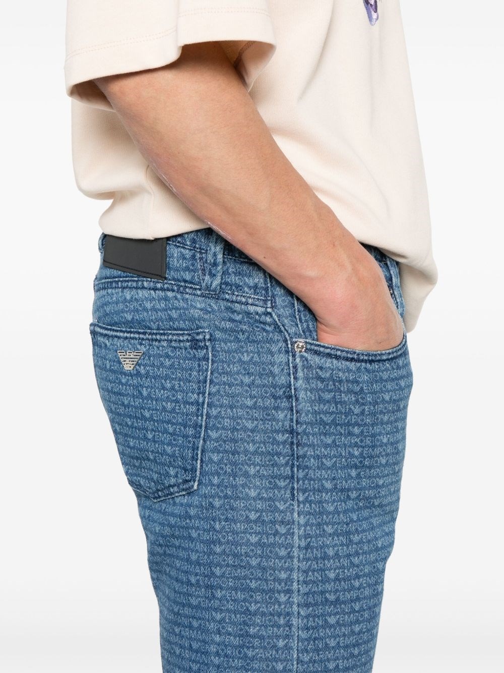 Allover logo denim jeans - 4