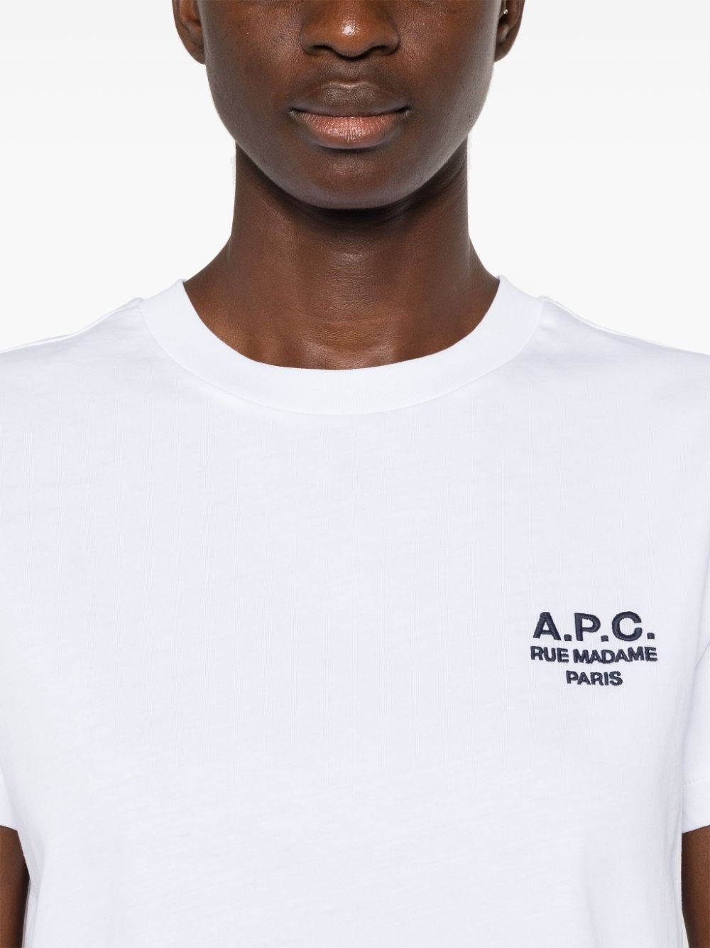 logo-embroidered cotton T-shirt - 5
