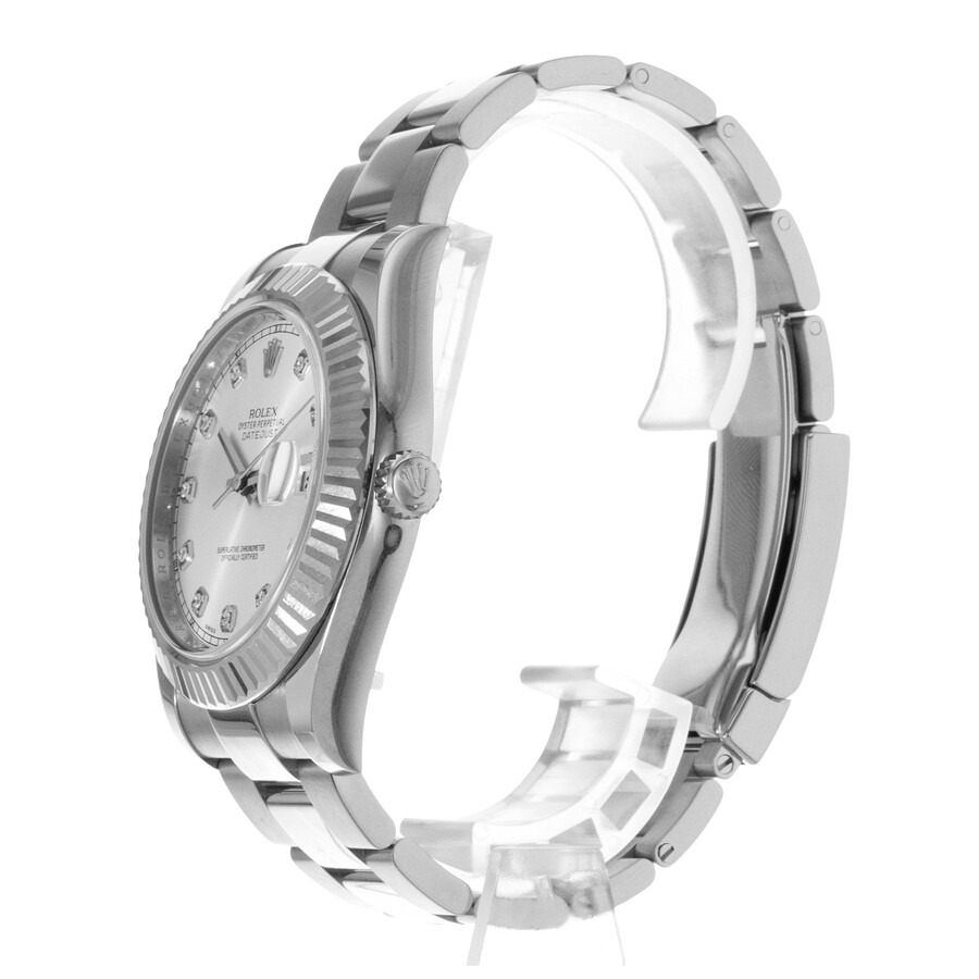 Pre-owned Rolex Datejust II Automatic Chronometer Diamond Silver Dial Men's Watch 116334 SDO - 6