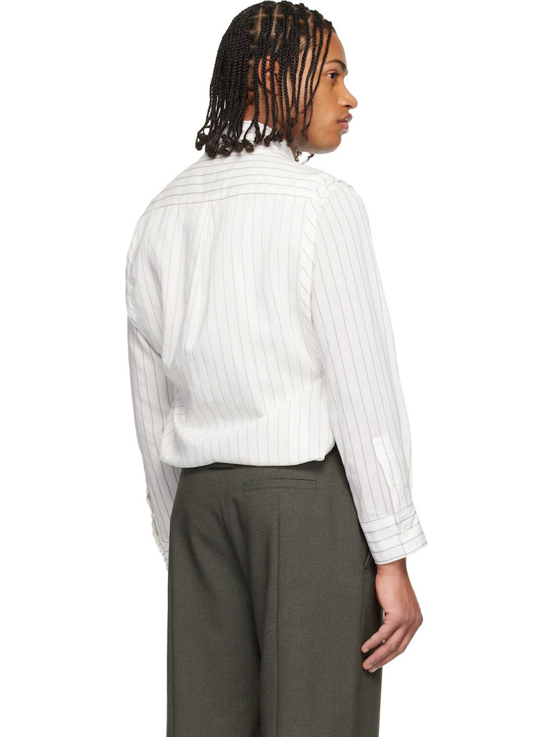 White Pinstripe Infinity Shirt 3
