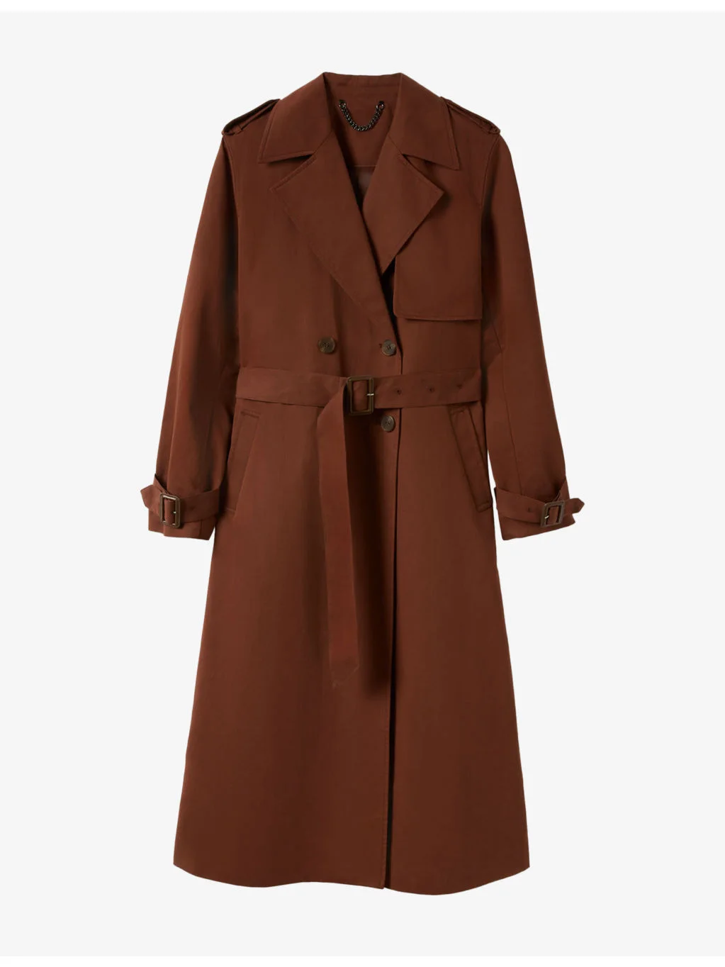 Valentina Double-Breasted Cotton-Blend Trench Coat - 1
