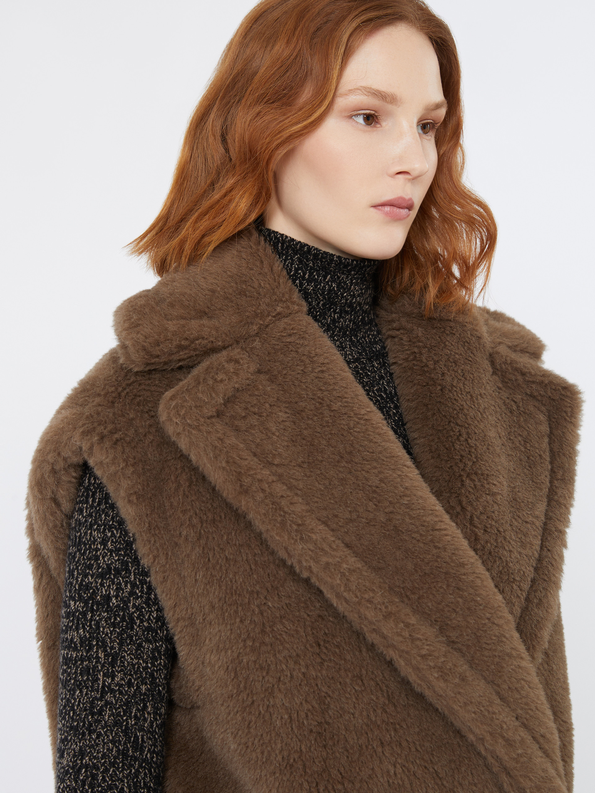 BORMIDA1234 Wool and alpaca Teddy gilet - 5