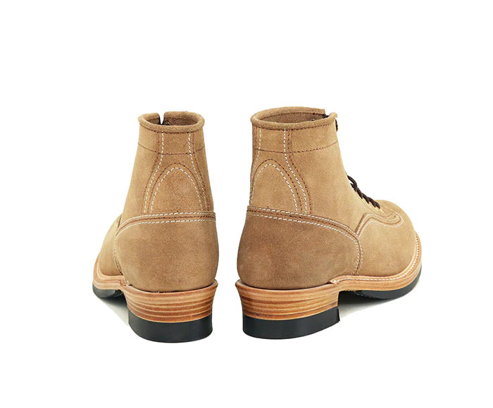 LK-004 Donkey Puncher Boots Horween CXL Natural Roughout - 5