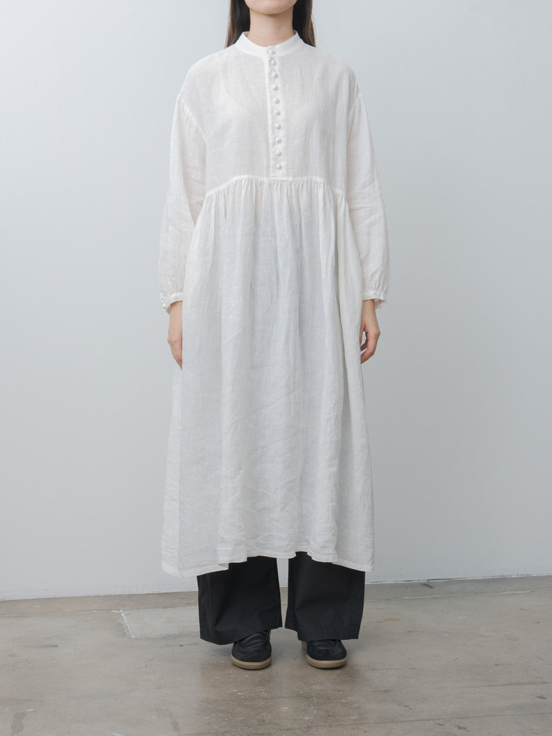 ICHI Antiquités French Linen Dress - White outlook