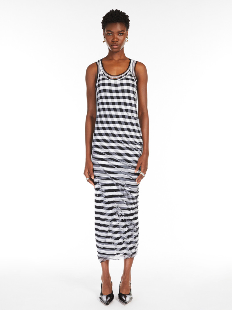 NARO Sleeveless dress with tulle 3