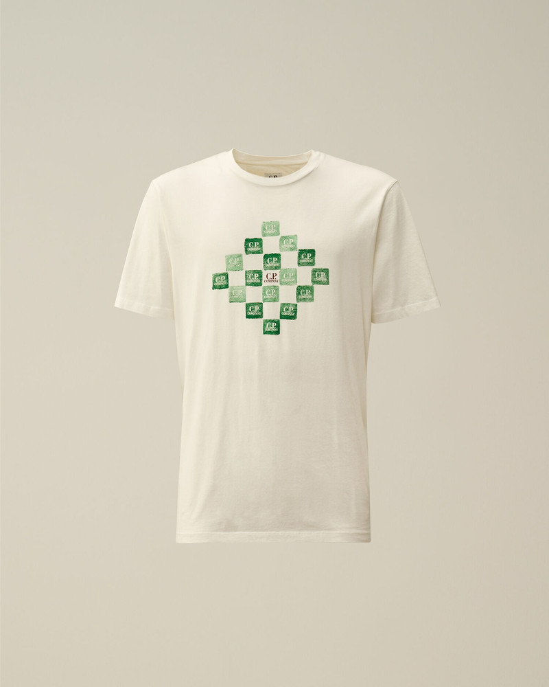 24/1 Jersey Printed Logo Grid T-Shirt 1