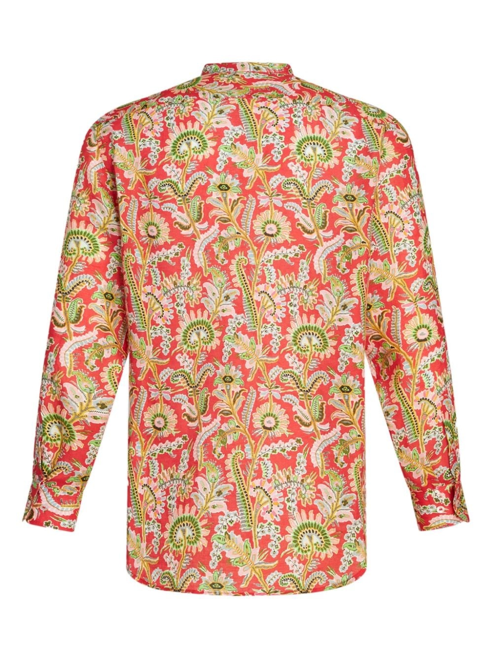 floral-print button-up shirt - 6