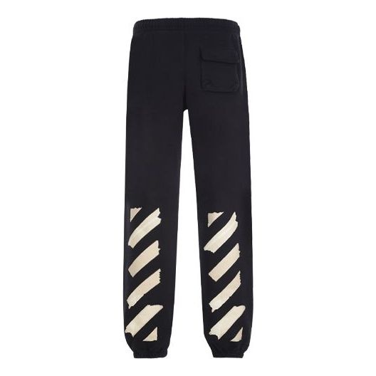 Off-White Cotton Mens Logo Loose Stripe Sweatpants Tape OMCH020R20E300021048 - 2