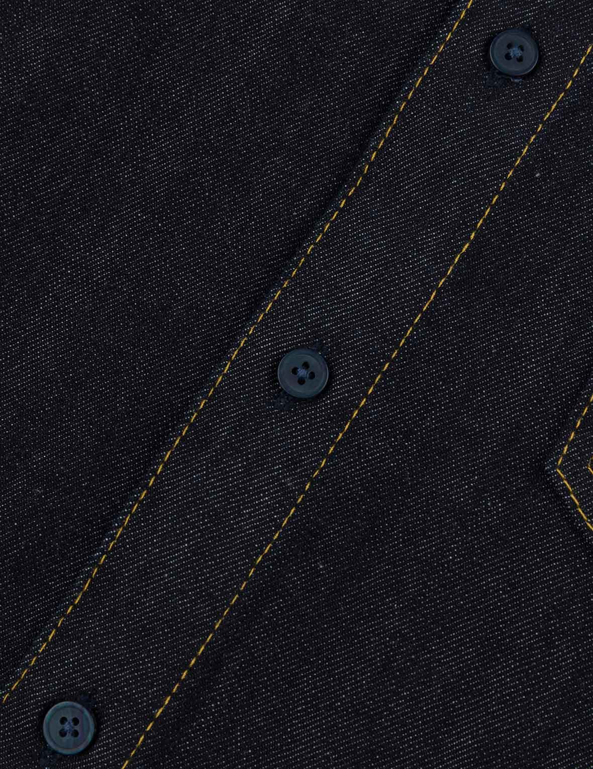 Seagull Embroidery Regular Fit Denim Long-sleeve Shirt - 10