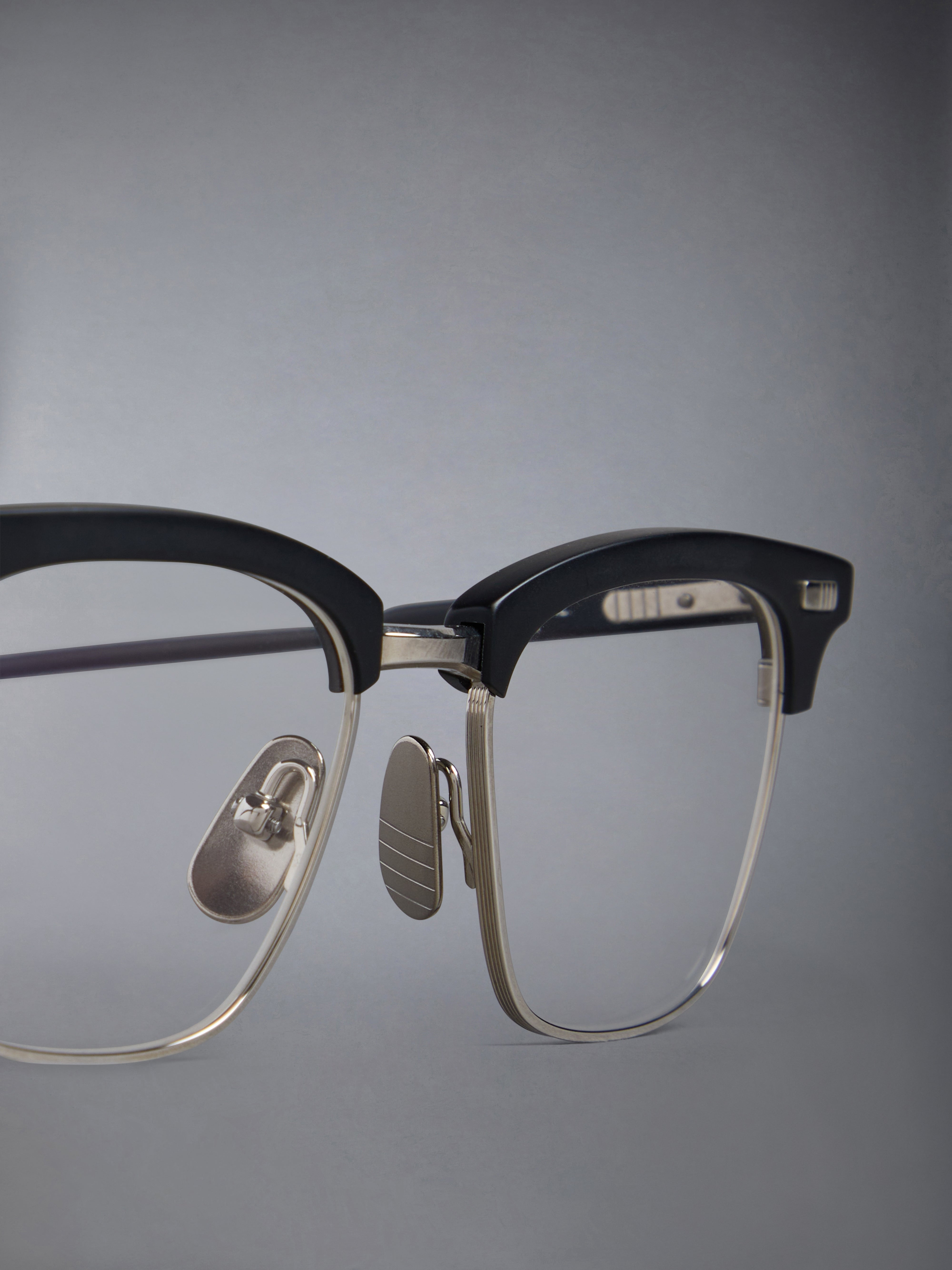 ACETATE AND TITANIUM RECTANGULAR EYEGLASSES - 5