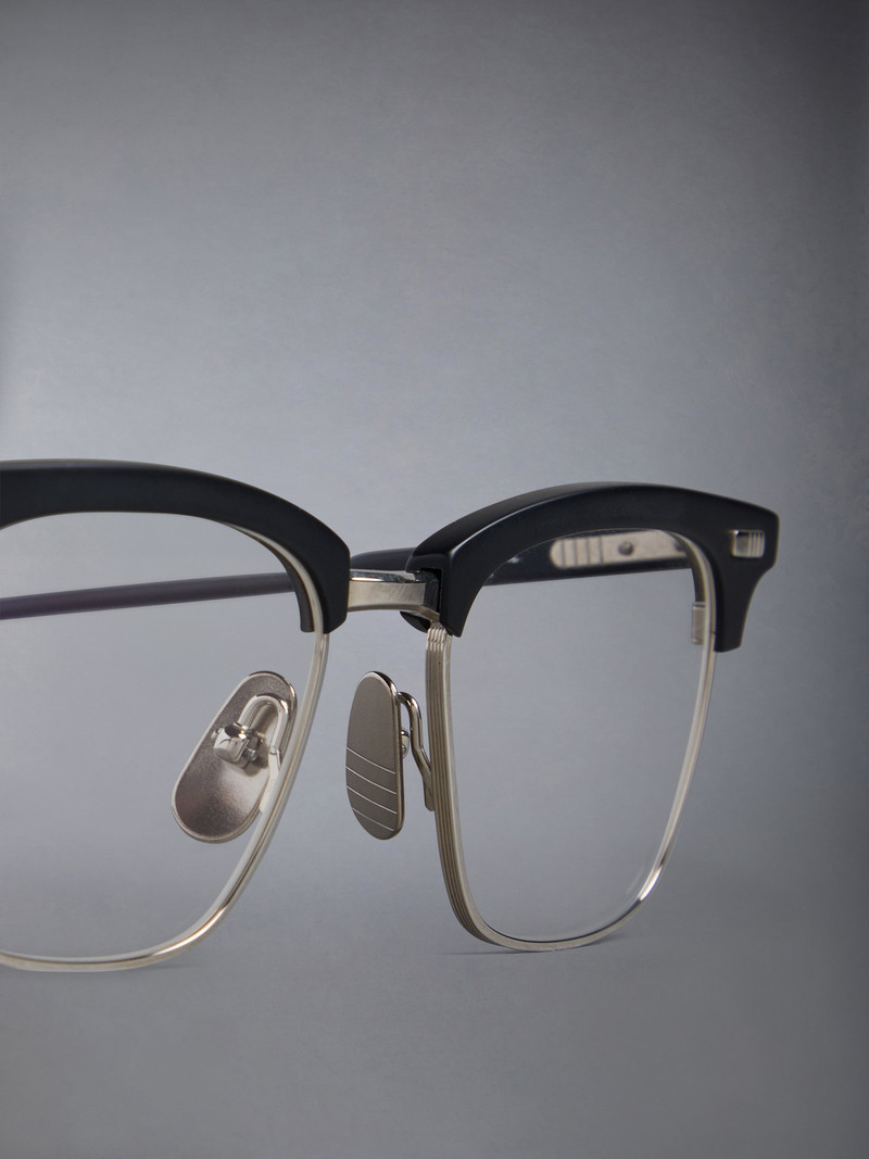 ACETATE AND TITANIUM RECTANGULAR EYEGLASSES 5