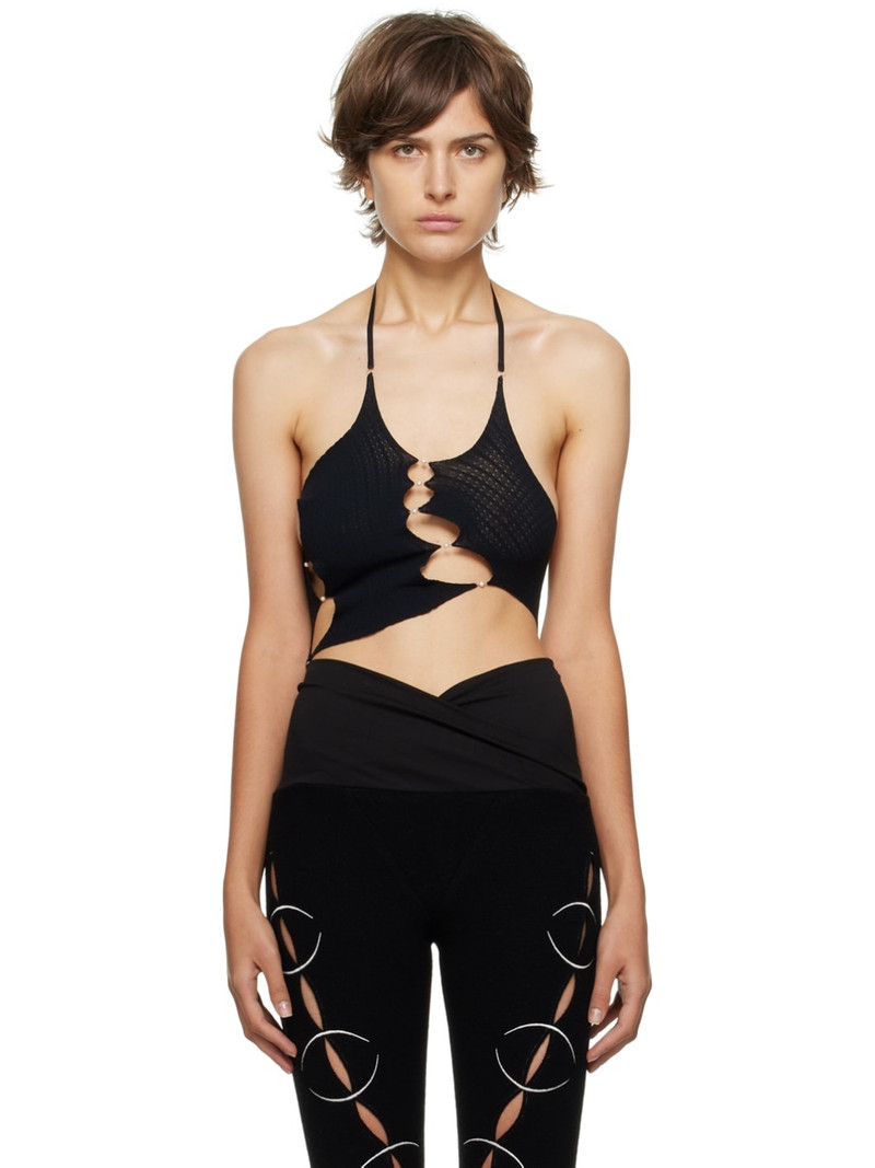 Black Halter Bodysuit - 1