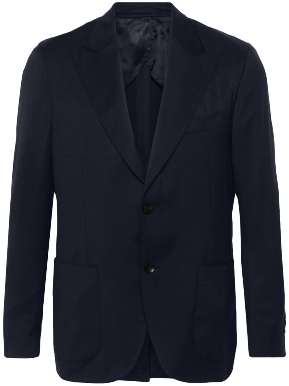 single-breasted wool blazer - 1