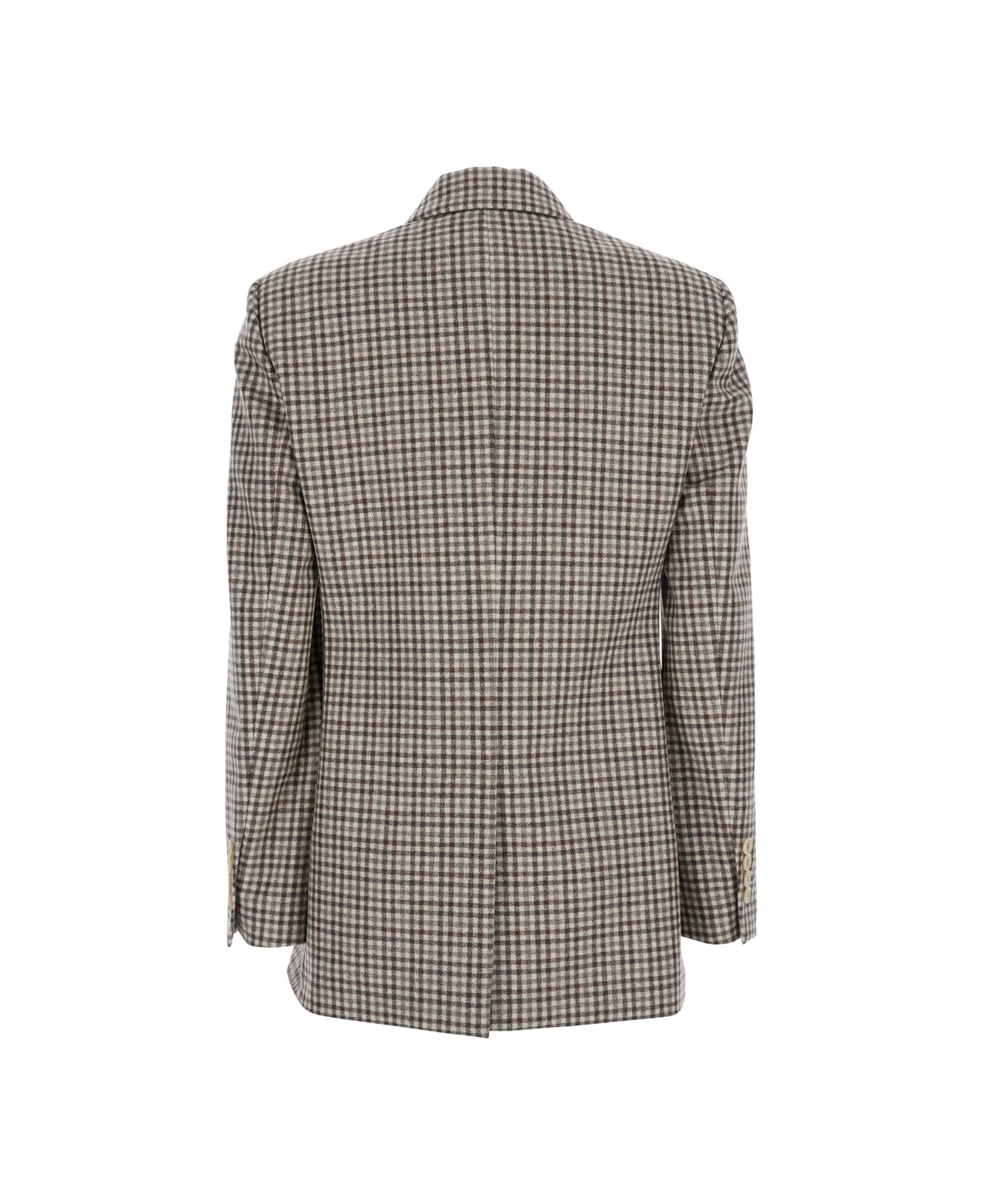 Brown Wool Blazer - 2