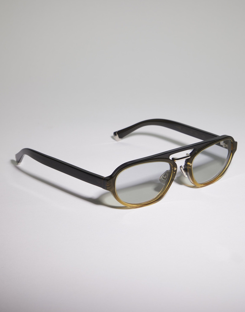 Brunello Cucinelli Intarsia Rays acetate sunglasses outlook