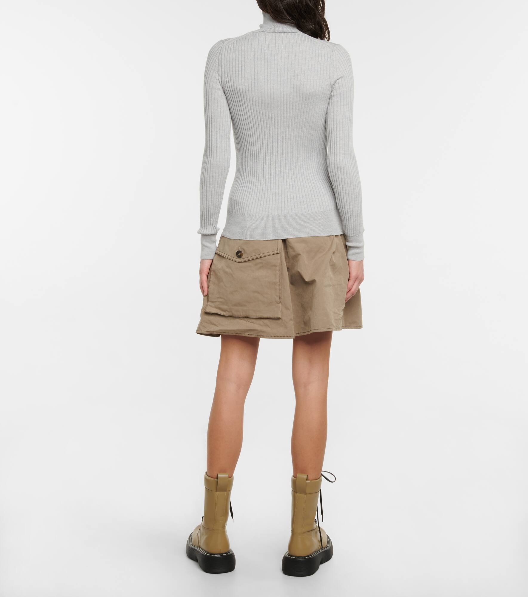 Ribbed wool turtleneck sweater - 3