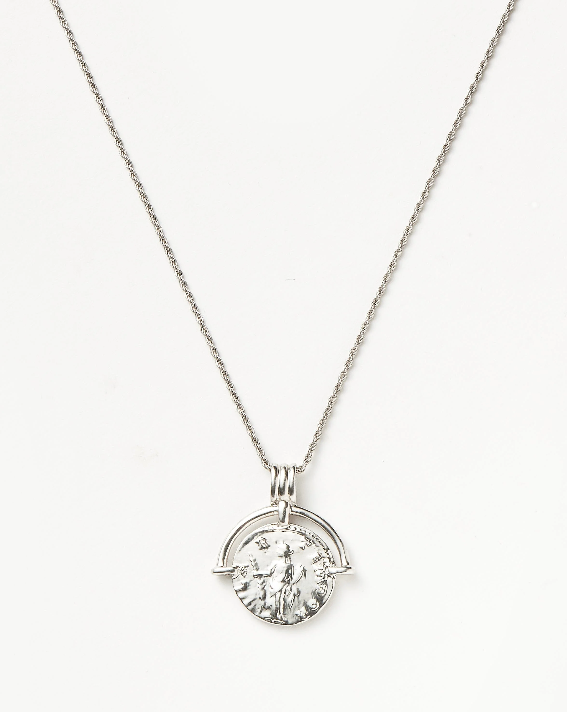 Lucy Williams Engravable Roman Arc Coin Necklace - 1