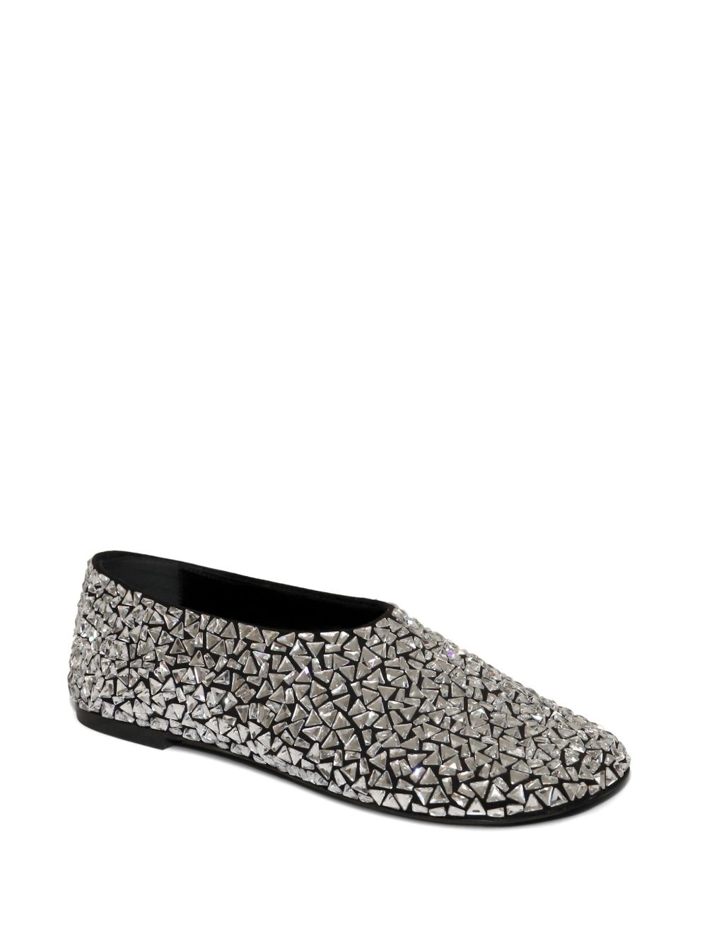 crystal-embellished ballerina shoes - 2