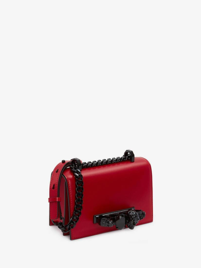 Alexander McQueen Women's Mini Jewelled Satchel in Welsh Red outlook