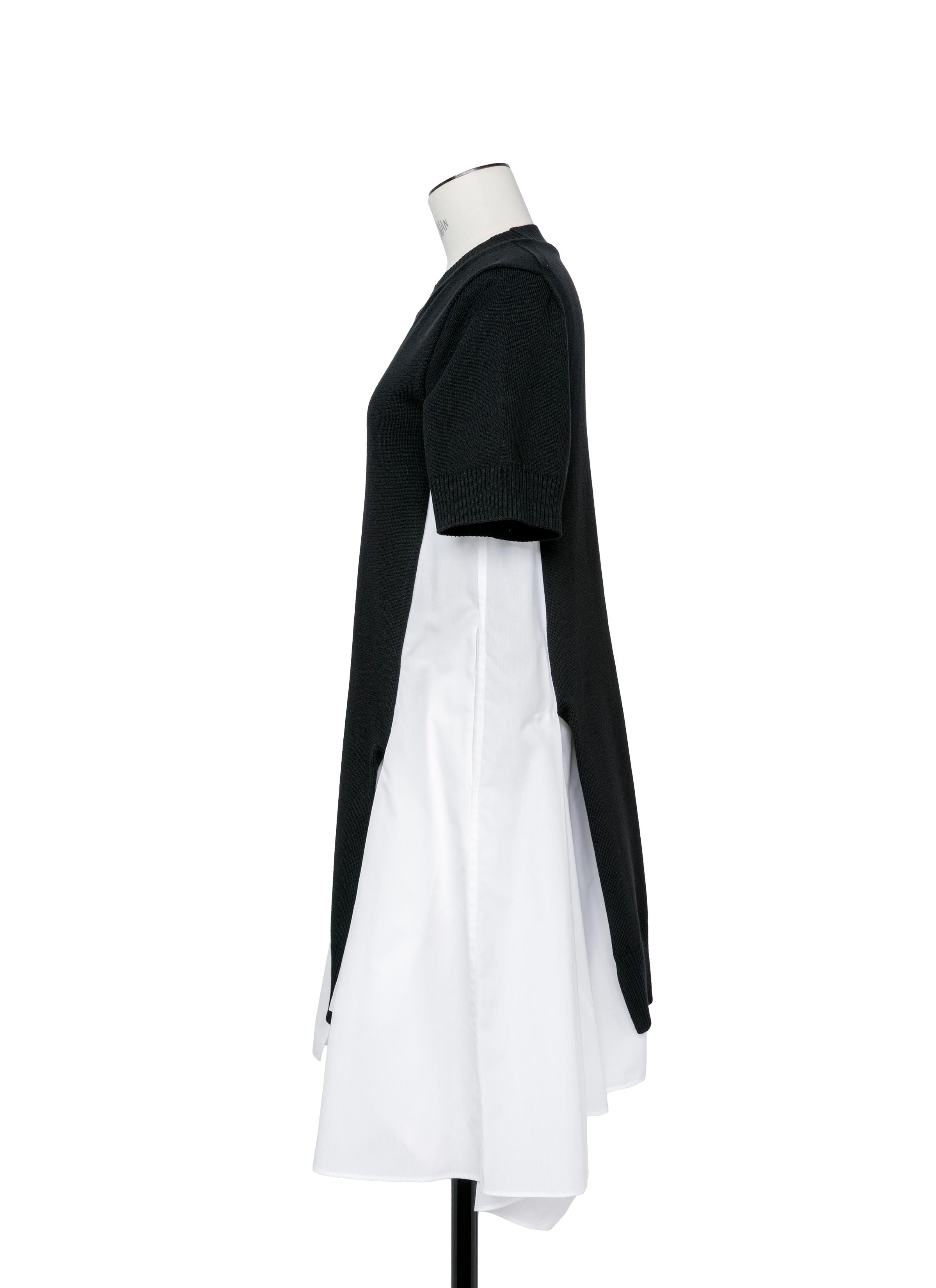 sacai 国内買付 Cotton Poplin x Knit Dress Poplin x Knit Dress | sacai Official Store サカイ オフィシャル