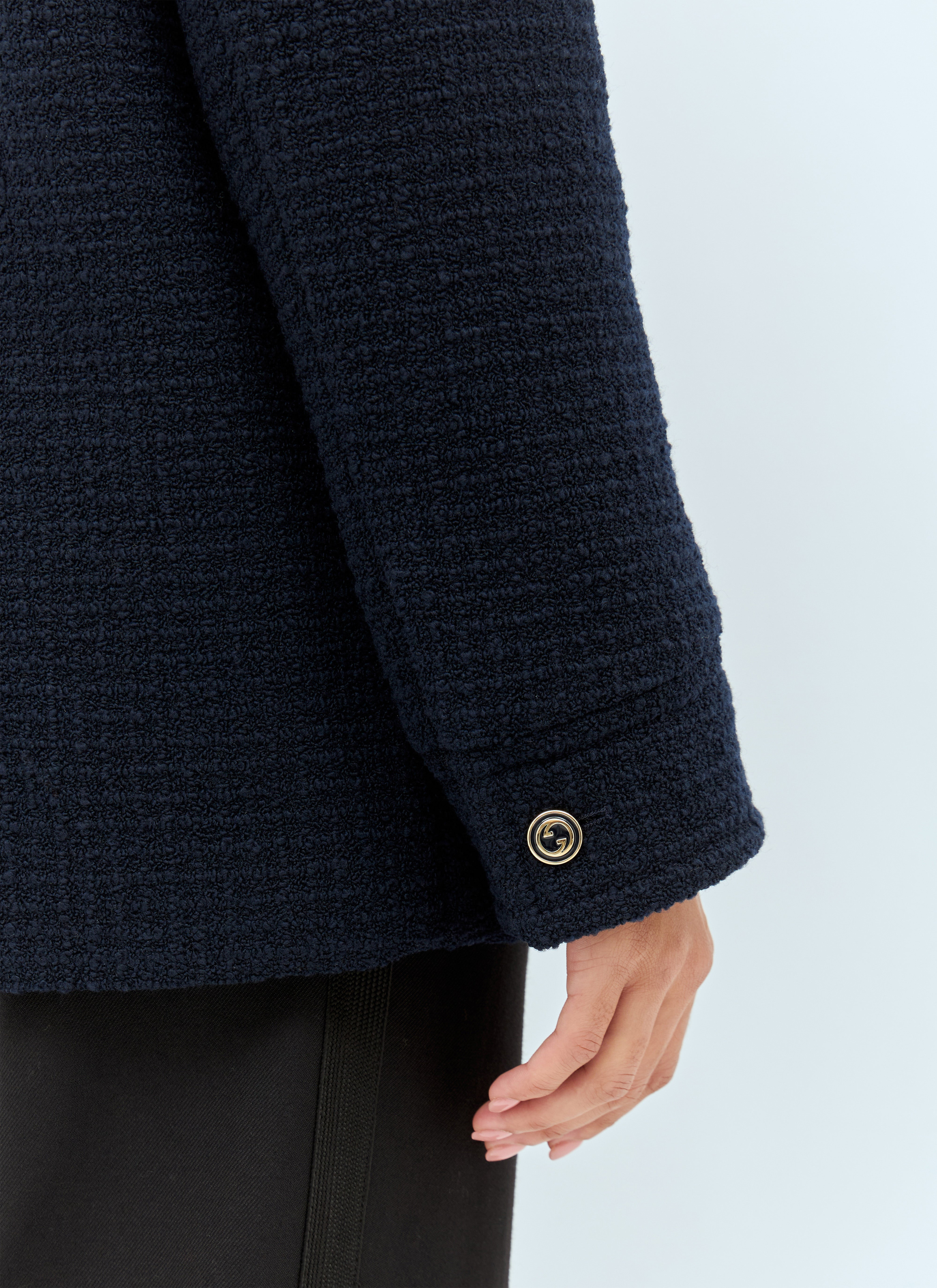 Gucci Women Checked Bouclé Wool Jacket - 6