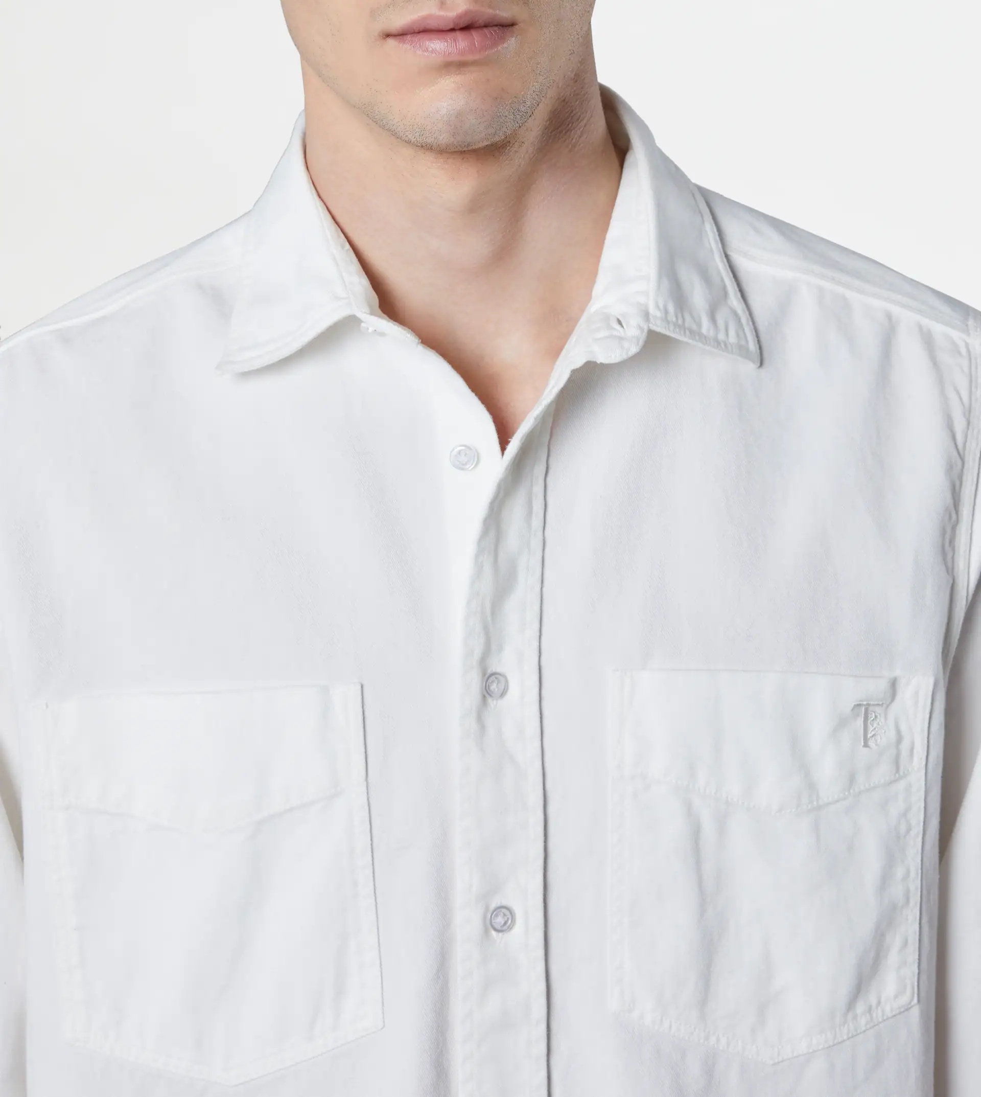 DOUBLE POCKET SHIRT - WHITE - 3