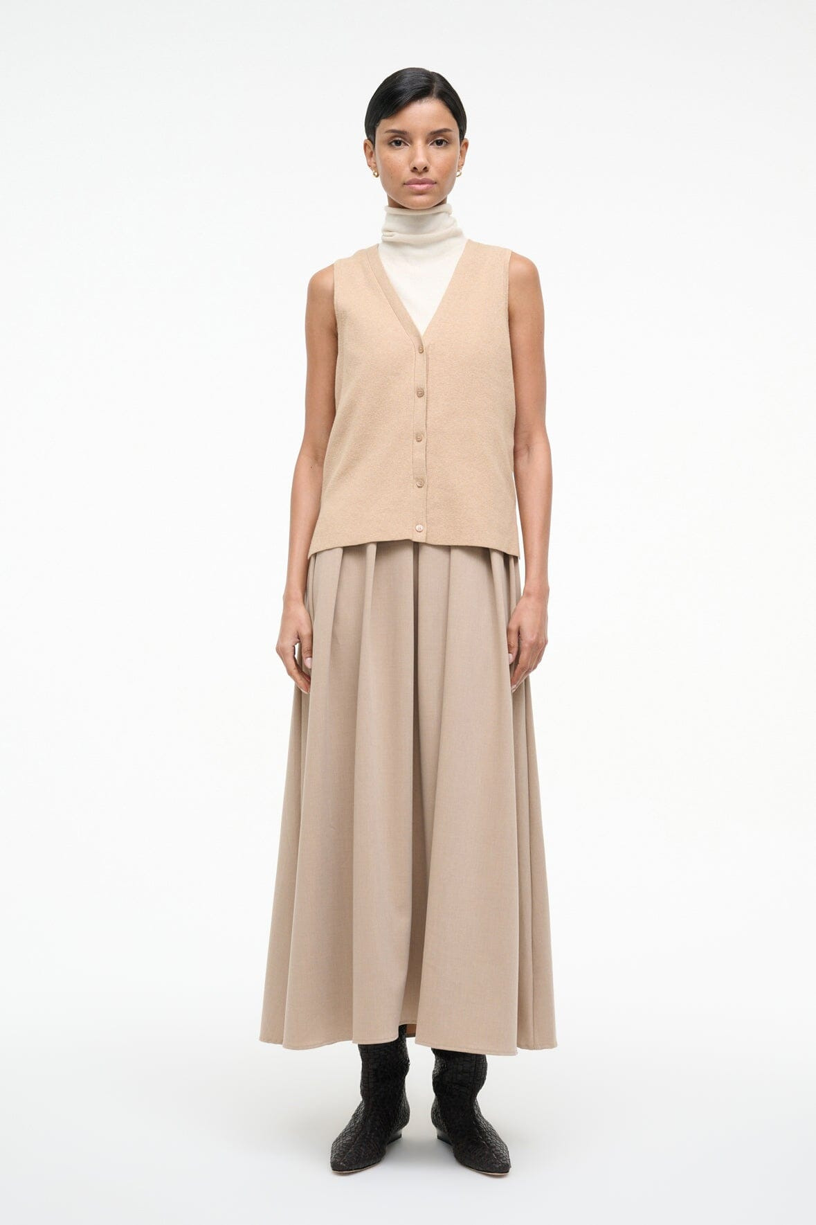STAUD MADELINE DRESS WHEAT - 4