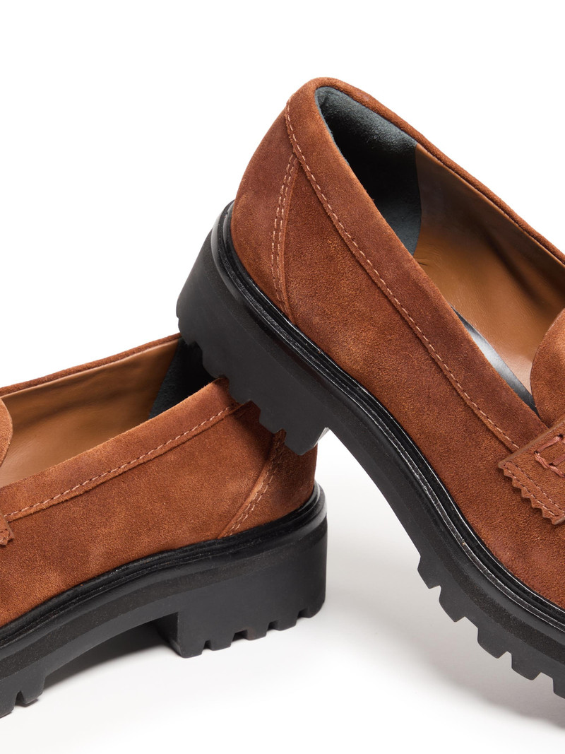 Women's Agathea 40MM Suede Lug-Sole Loafers - Cavalier Suede 6