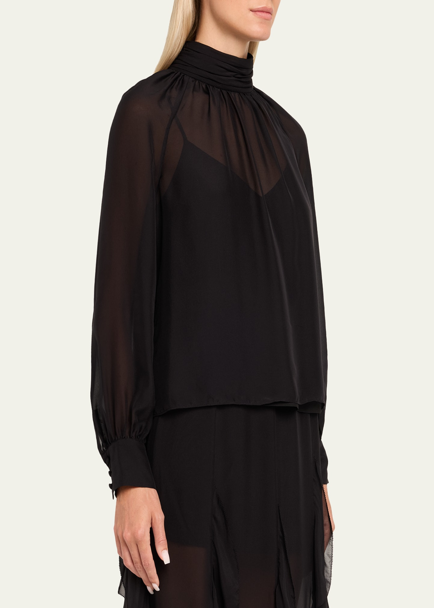 Alyssa Silk Chiffon Blouse - 4