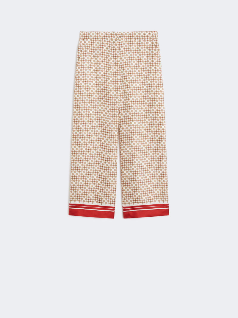 OTTELIA Printed silk trousers - RED 6