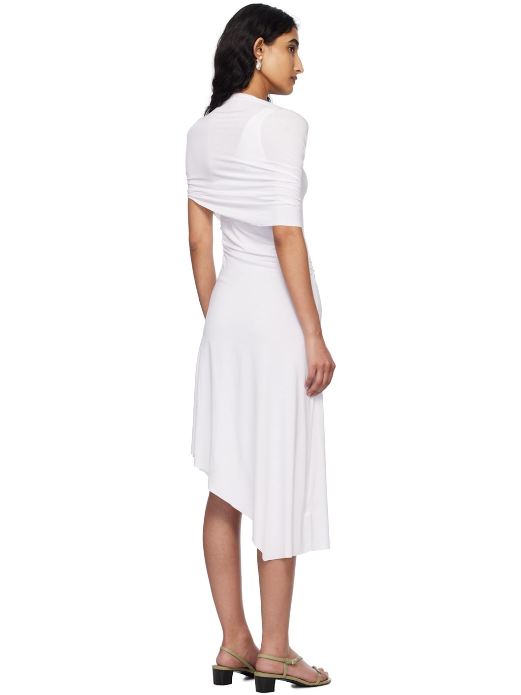 White Lucia Midi Dress - 3