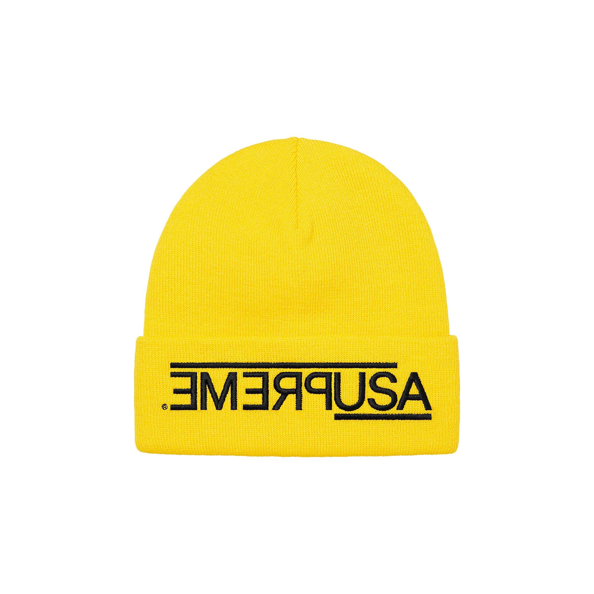 Supreme USA Beanie 'Yellow' - 1