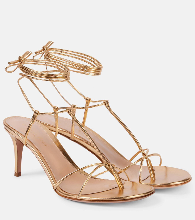 70 metallic leather thong sandals 1
